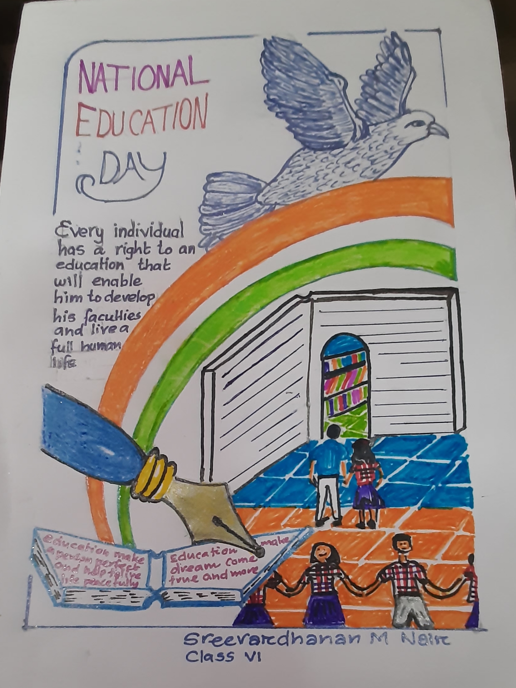 international literacy Day drawing/reading day drawing/book day poster  drawing/education day drawing | World Book day drawing | By Easy Drawing  SAFacebook